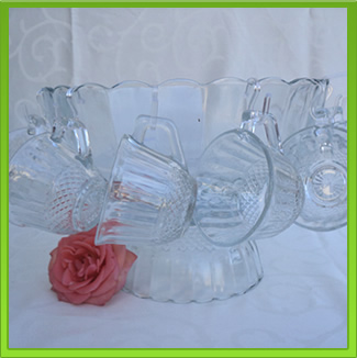 Glass Punch Bowl for Hire