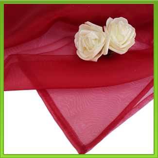 Red Organza Table Overlay