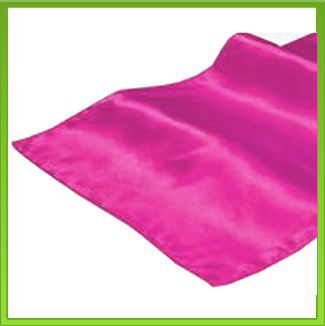 Satin Fuschia Pink Table Runner